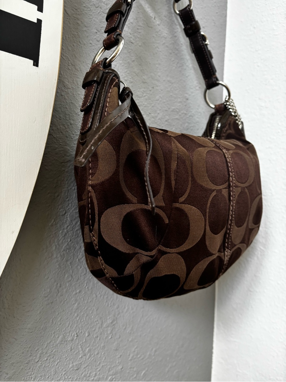 Vintage Coach Dark Brown SoHo Hobo - Picture 4 of 12